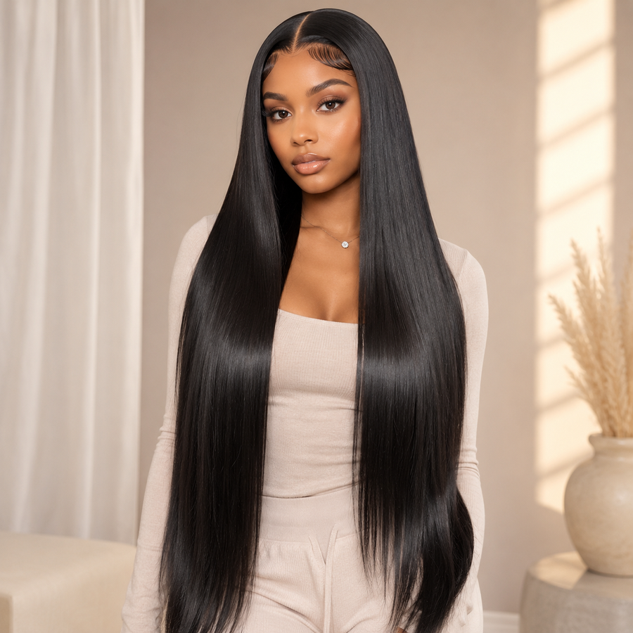 Silky Straight Lace Front Human Hair Wig