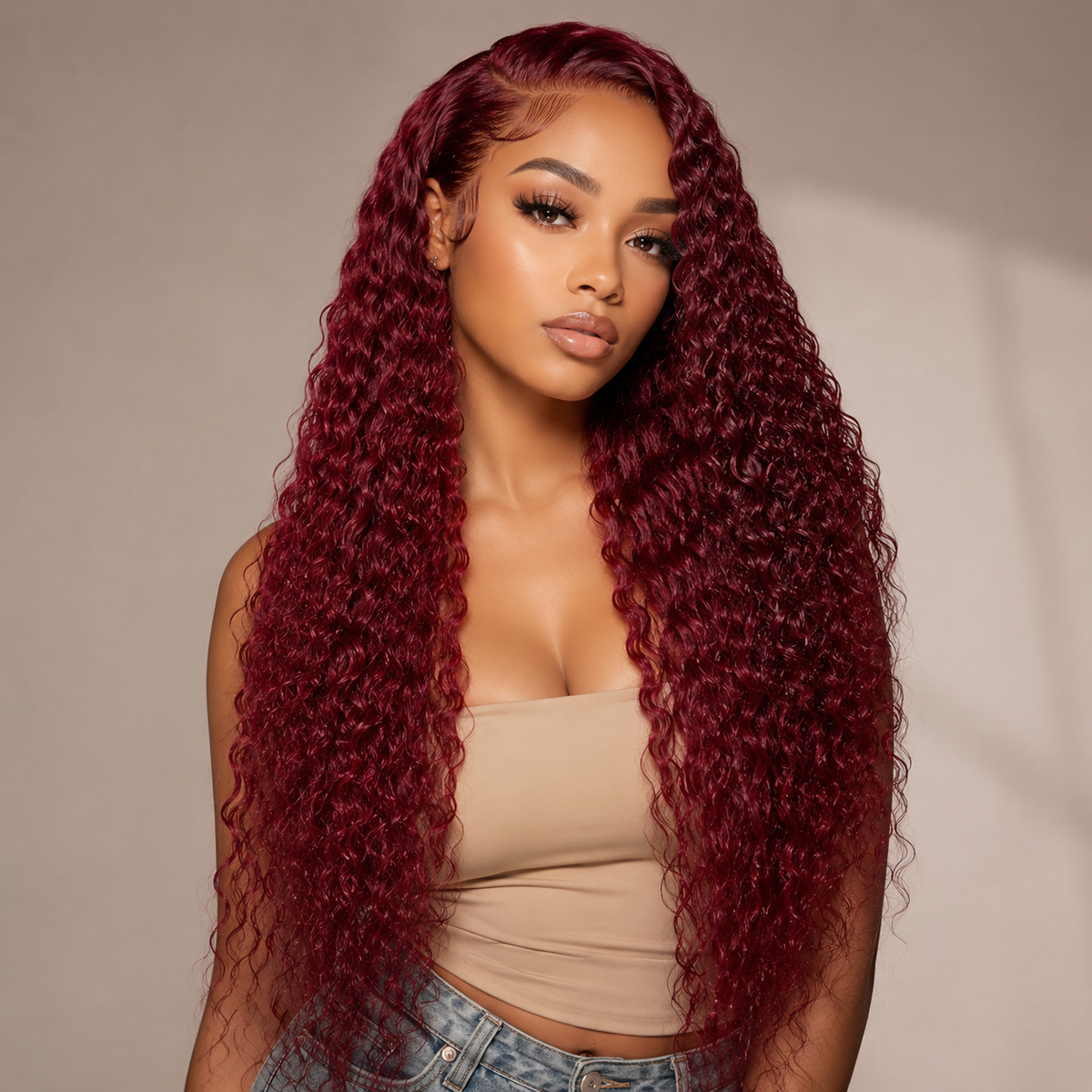 Curly Lace Front Wig – Long HD Lace Premium Hair Wig for Women