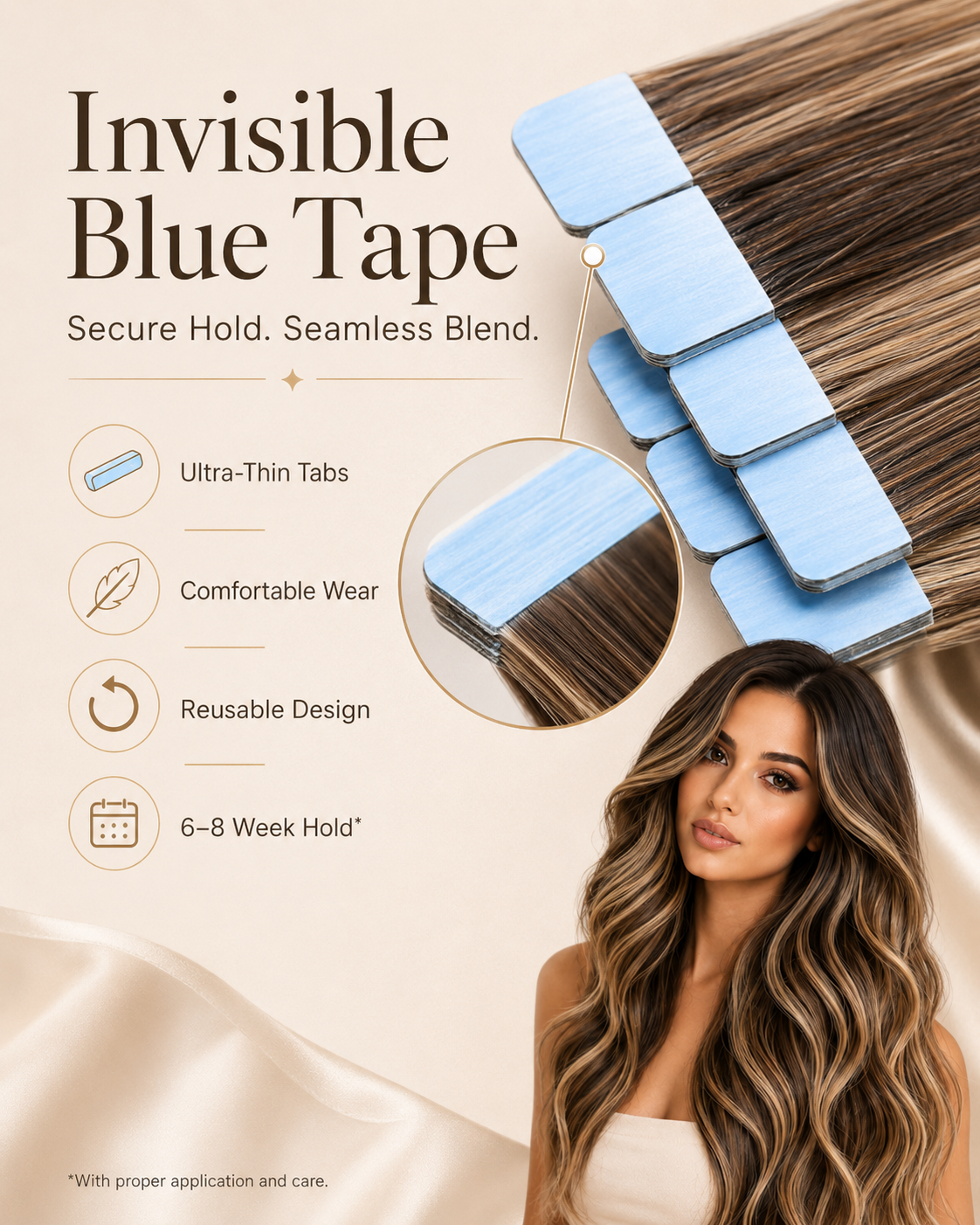 Chocolate Caramel Balayage Long Loose Wave Human Hair Wig for Women | Middle Part Brown Highlight Natural Looking Wig