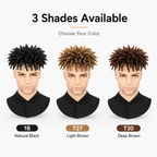Men's Kinky Twist Hair Topper | Clip-In Curly Hair Piece for Natural Volume & Style