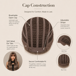 Long Wavy Wig with Bangs for Women | Layered Synthetic Hair Wig