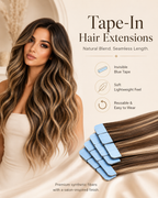 Chocolate Caramel Balayage Long Loose Wave Human Hair Wig for Women | Middle Part Brown Highlight Natural Looking Wig