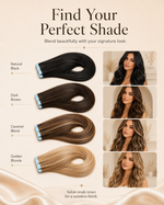 Chocolate Caramel Balayage Long Loose Wave Human Hair Wig for Women | Middle Part Brown Highlight Natural Looking Wig