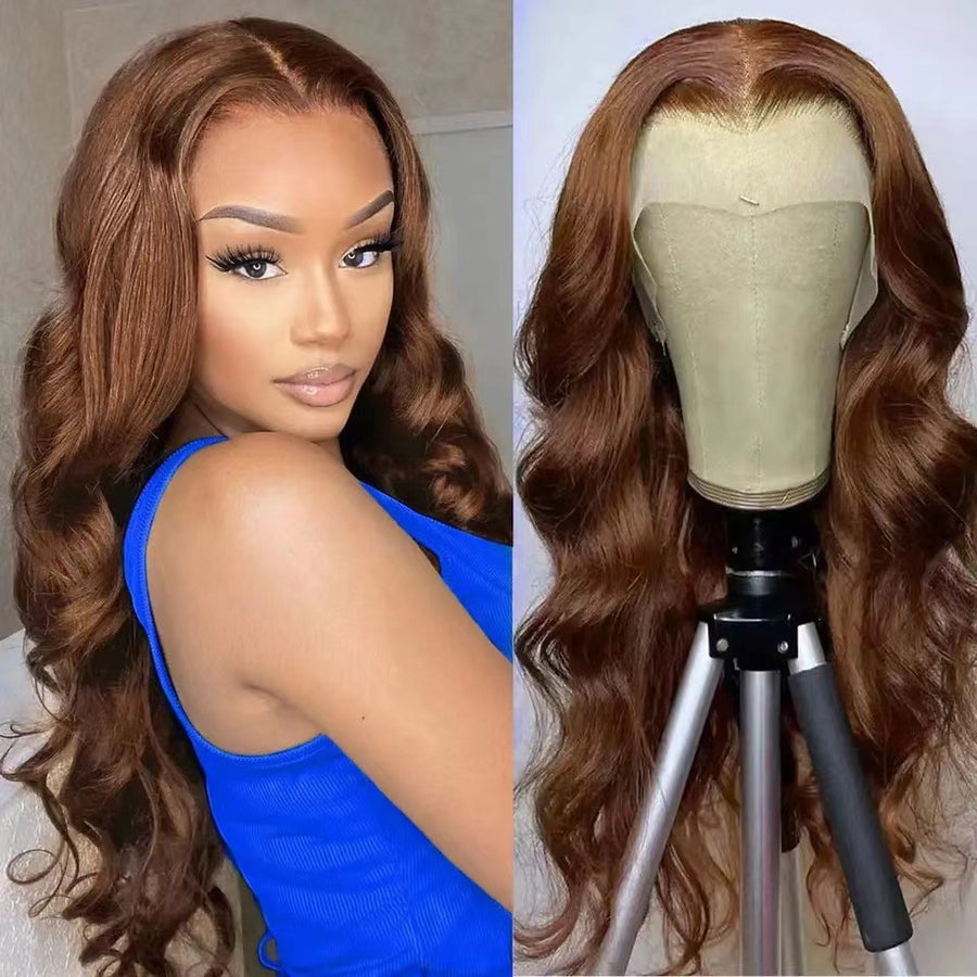 Pizazz 13x4 Lace Front Wig for Women | 28 Inch Body Wave Heat Resistant Synthetic Wig Glueless Natural Hairline Natural Black