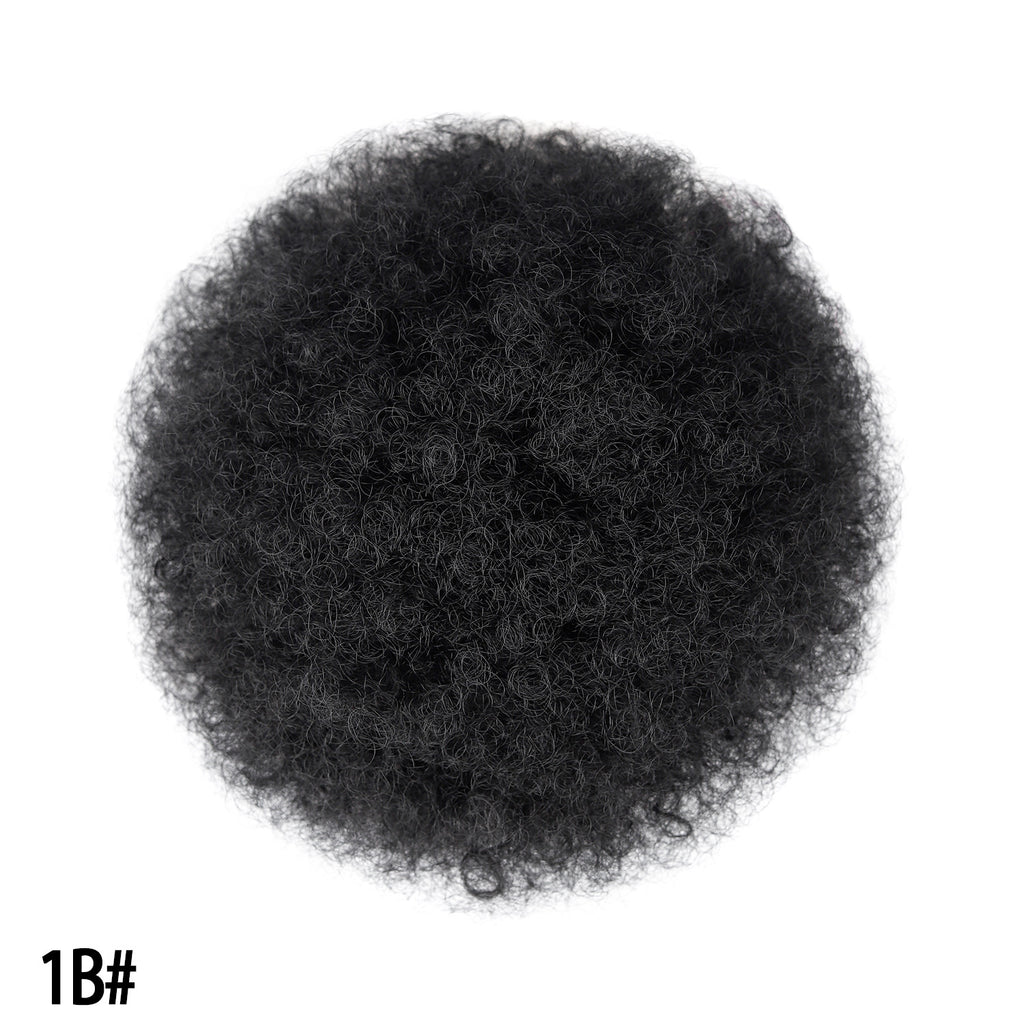HIARWEGO Afro Puff Drawstring Ponytail Bun for Black Women – Natural Curly Synthetic Chignon Hairpiece