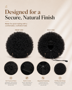Afro Puff Drawstring Ponytail Bun for Black Women – Natural Curly Synthetic Chignon Hairpiece