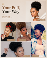 Afro Puff Drawstring Ponytail Bun for Black Women – Natural Curly Synthetic Chignon Hairpiece
